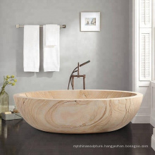 Cheap price free standing antique natural white marble stone bathtub